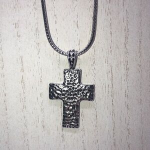 Halle Joy Hope Necklace Old Rugged Cross Silver New Christian